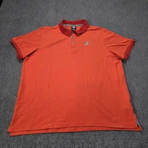 Outdoor Afro X‎ REI Co Op Orange Polo Shirt XL Short Sleeve Logo Button Up Mens